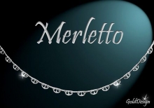 Merletto - náramek rhodium